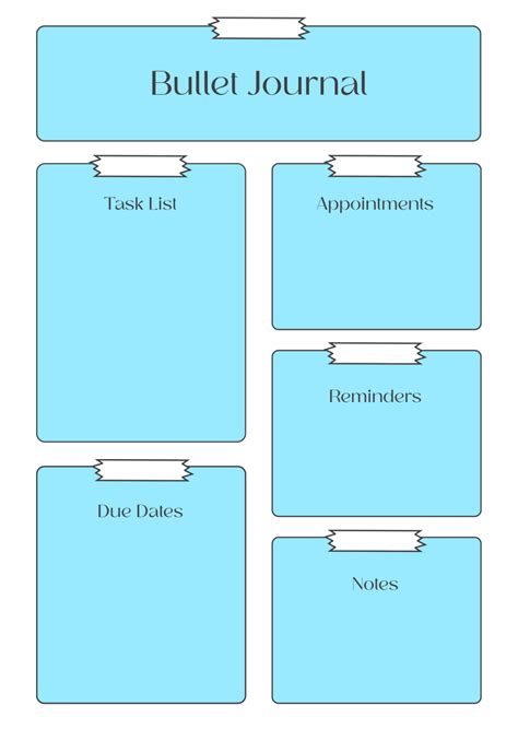 Bullet Journal Page Template