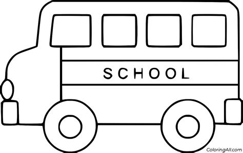 Bus Coloring Template