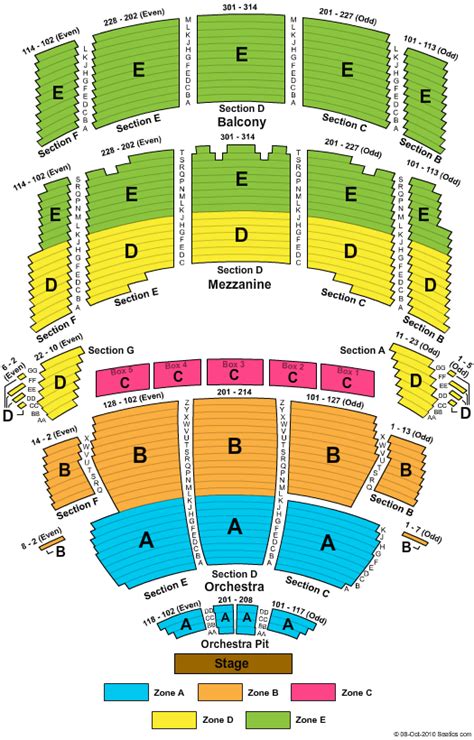 Bushnell Theatre Seating Chart