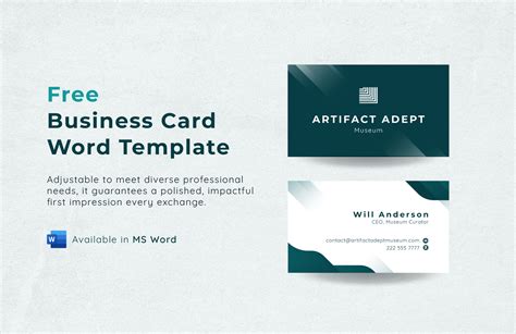 Business Card Template Free Download Word