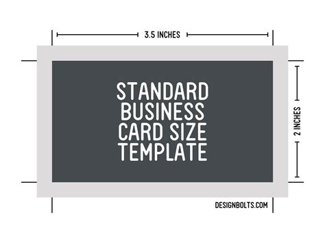 Business Card Template Size