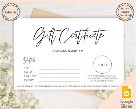 Business Gift Card Template