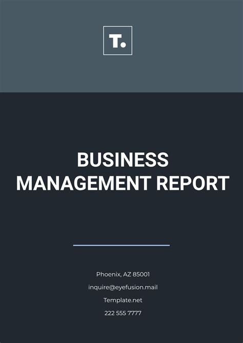Business Management Report Template