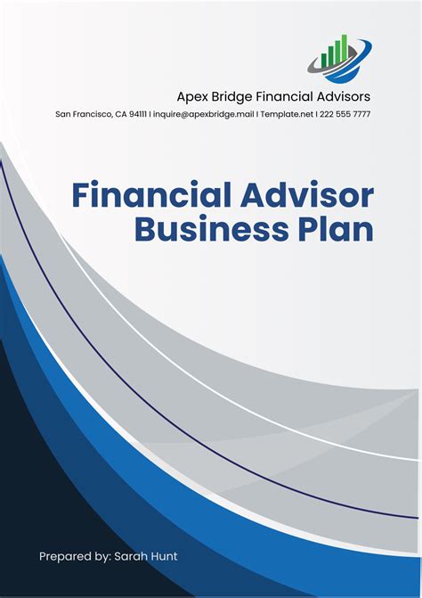 Business Plan Financial Advisor Template