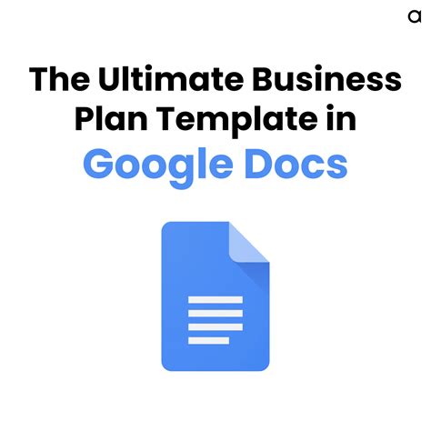 Business Plan Template Free Google Docs