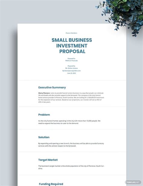 Business Proposal Template For Small Business