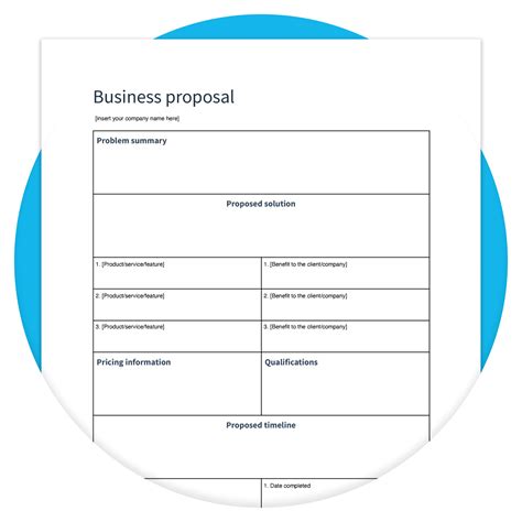 Business Proposal Template Free
