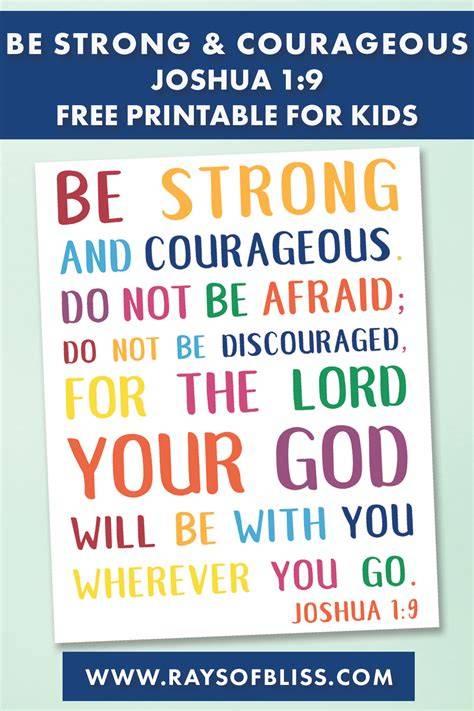But As For You Be Strong And Courageous Free Printable