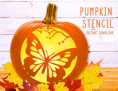 Butterfly Pumpkin Carving Template