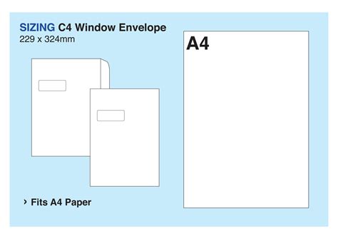 C4 Window Envelope Template