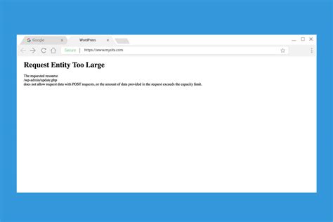 Ca Service Catalog Request Entity Too Large