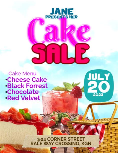 Cake Sale Flyer Template