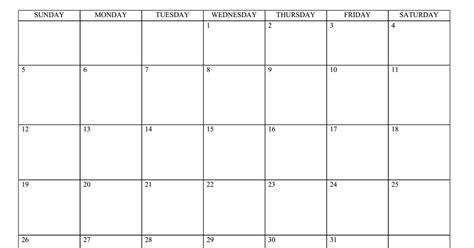 Calendar Google Docs Template