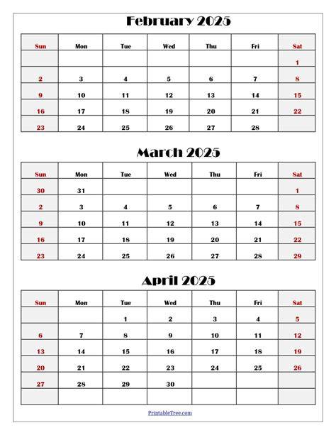 Calendar Month Of February And March 2018 Printable