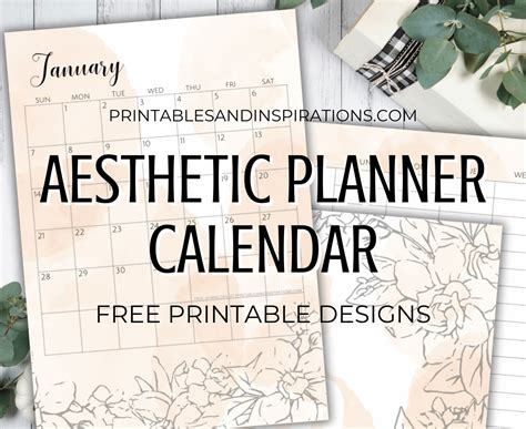 Calendar Printable Aesthetic