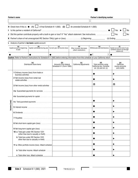 California 565 Form