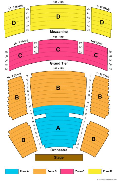 California Theater Seating Chart