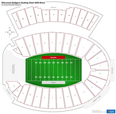 Camp Randall Seating Chart With Seat Numbers