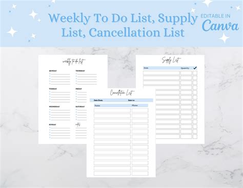 Cancelation List Template