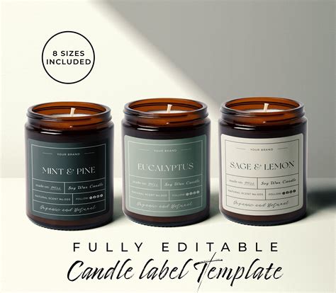 Candle Labels Templates