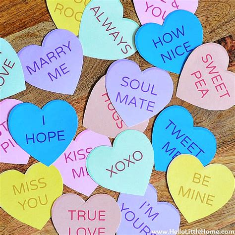 Candy Hearts Printable