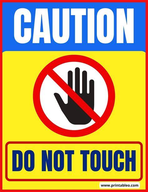 Cant Touch This Kitchen Sign Free Printable