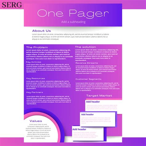 Canva One Pager Template