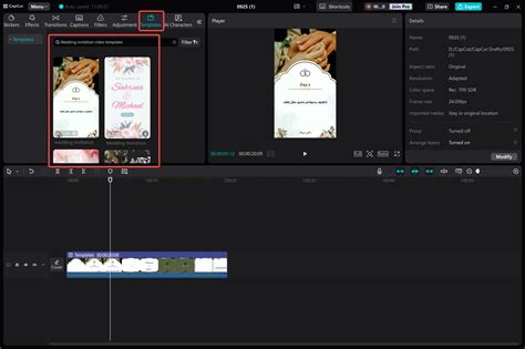 Capcut Wedding Video Template