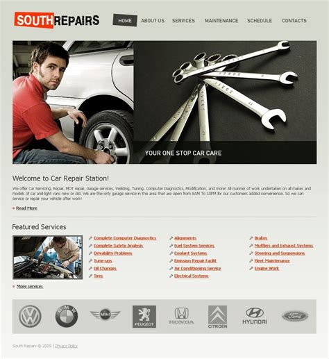 Car Repair Website Template