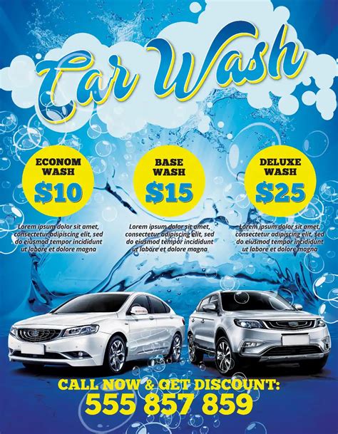 Car Wash Flyer Free Template