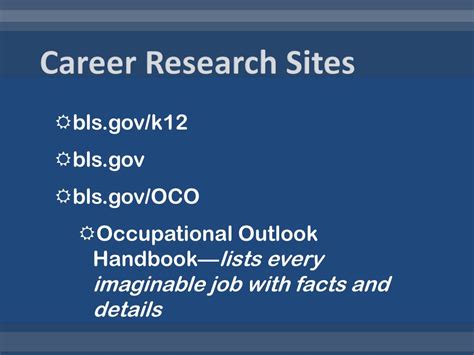 Career Research Sites