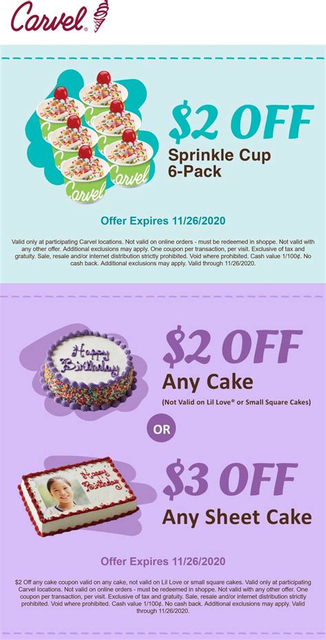 Carvel Coupons Printable Free