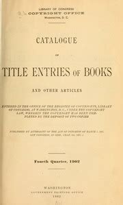 Catalog Of Copyright Entries 1902 Archive Org