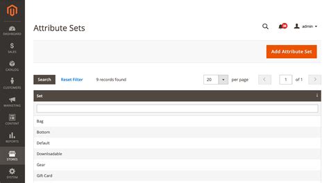 Catalog_product_attribute Set.list Magento