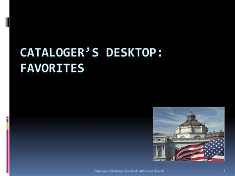 Catalogers Desktop