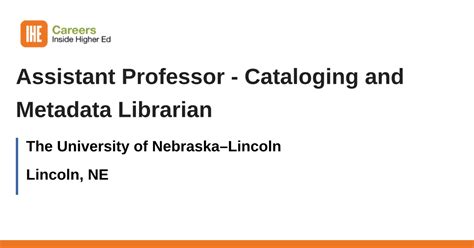 Cataloging And Metadata Librarian Jobs