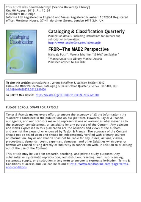 Cataloging Classification Quarterly Wolume 14 Issue 2