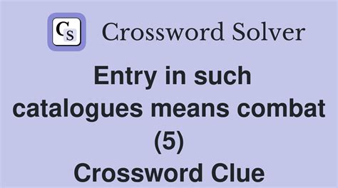 Catalogues Crossword Clue
