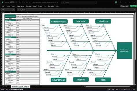 Cause And Effect Diagram Template Excel