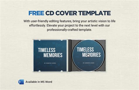 Cd Cover Template Word