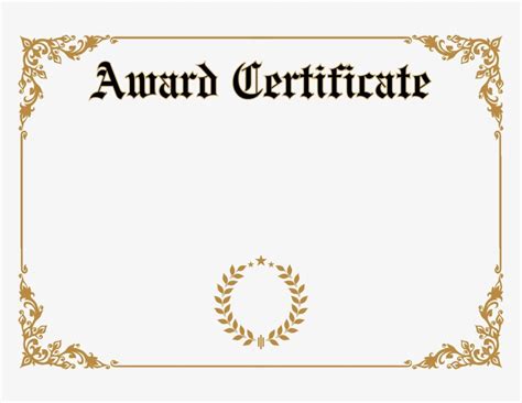 Certificate Template Blank