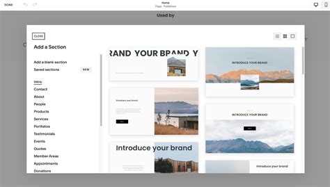 Change Template Squarespace