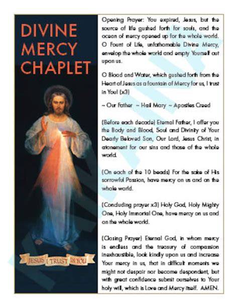 Chaplet Of The Divine Mercy Prayer Printable