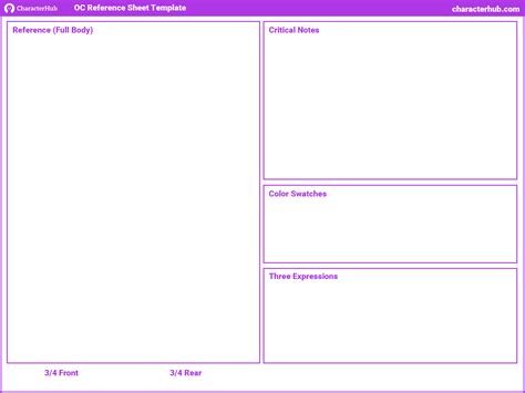 Character Ref Sheet Template