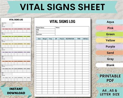 Chart For Vital Signs