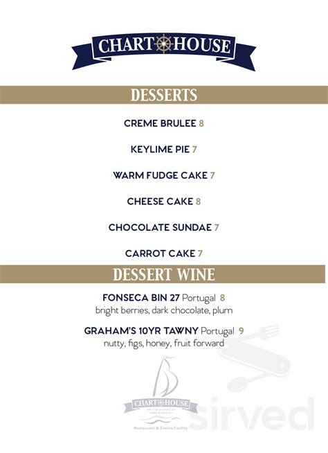 Chart House Menu Lakeville