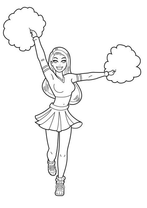 Cheerleader Printable Coloring Pages