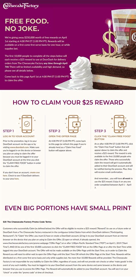 Cheesecake Factory Restaurant Coupons Printable