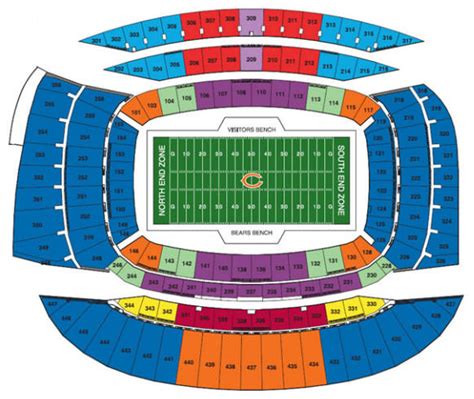 Chicago Bears Seating Chart With Seat Numbers