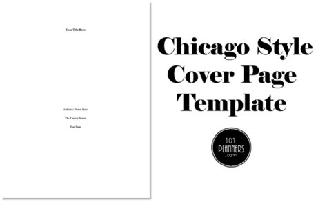 Chicago Style Cover Page Template